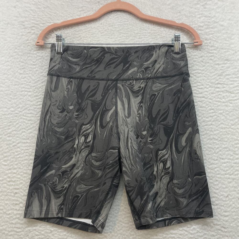 Abercrombie & Fitch Shorts Womens Large High Rise Athletic Marble Gym Biker